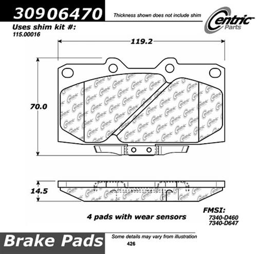 Centric-power slot 309.06470 street performance 89-96 300zx