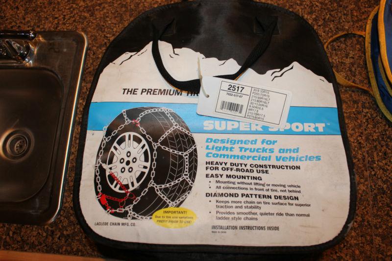 Les schwab snow tire chains quick fit sport lt #2517 - new -