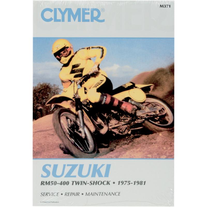 Clymer m371 repair service manual suzuki rm50-400 twin shock 1975-1981