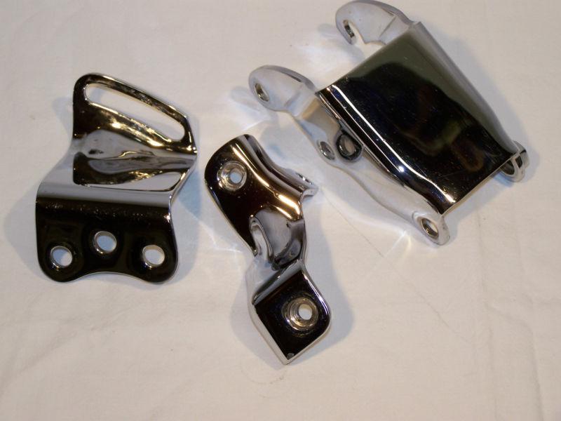 Small block chevy chrome power steering pump brackets