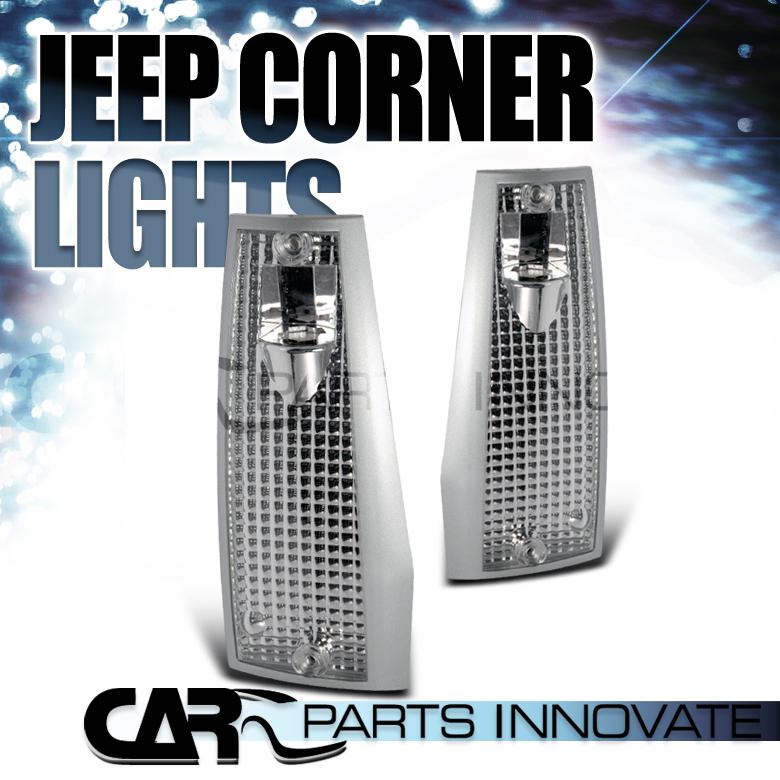 1984-1996 jeep cherokee euro clear corner lamp turn signal lights