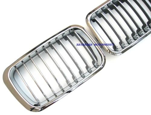 Bmw e36 wide style chrome front grille grill grills m3