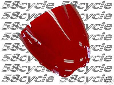 Rc51 red double v2 bubble windshield windscreen new!