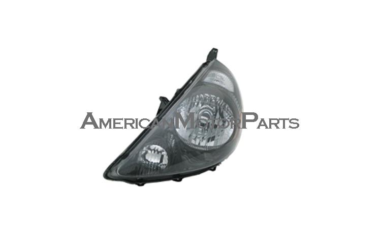 Depo pair replacement headlight w/ nighthawk black bezel type 07-08 honda fit