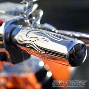 Baron billet grips flame 1" aluminum fits yamaha stratoliner 2006-2013