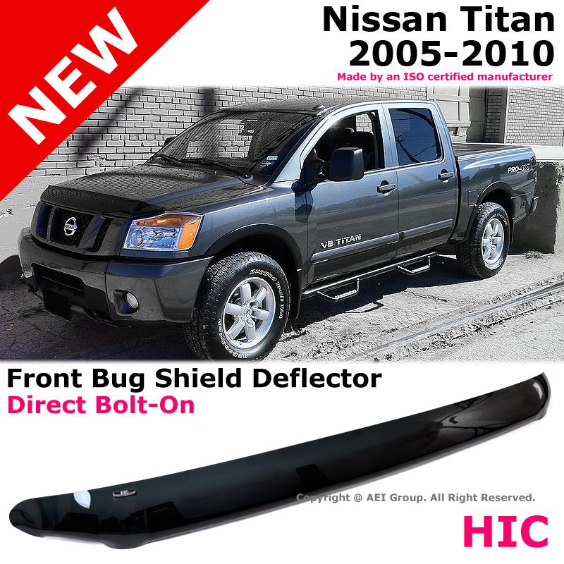 Nissan titan 05-10 front hood bug shield deflector protector smoke