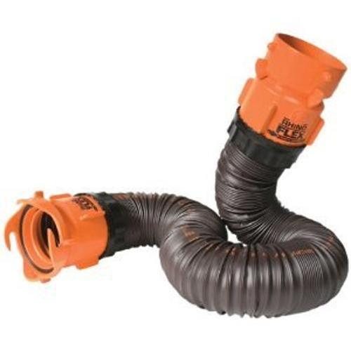 Camco rhinoflex 5&#039; rv sewer hose extension kit coupler black gray trailer t