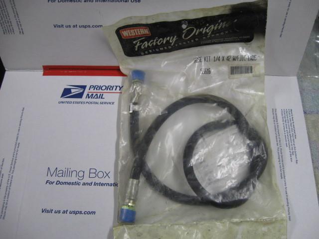 Western fisher snow plow hydraulic hose 1/4 x 42"- new part 56616 with fjic ends