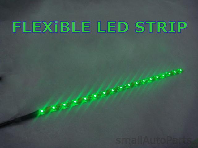 **12" green led strip flexible* 18 smd light bulb water proof 12v for motorcycle