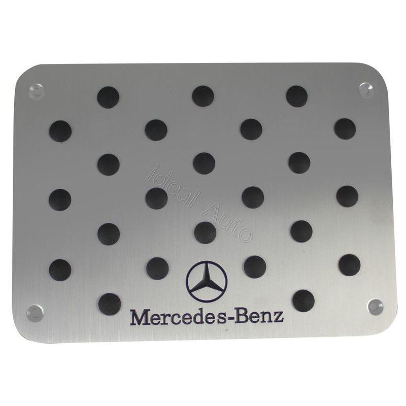 New aluminum car non-slip floor carpet mat pad pedal plate for benz 