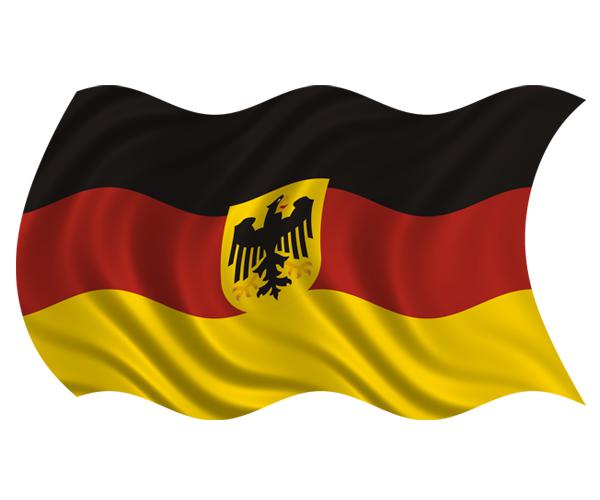 Germany waving flag decal 5"x3" eagle german deutschland vinyl sticker (lh) zu1