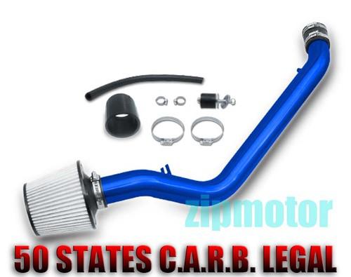 1996 1997 1998 honda civic ex hx 1.6l cold air intake + cone filter system blue