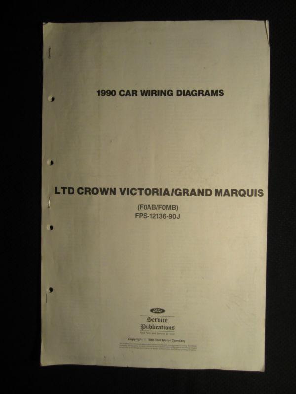 1990 ltd crown victoria grand marquis electrical wiring diagram service manual  