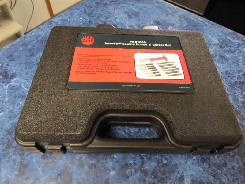 Mac tools pcs1000 interchangeable punch & chisel 13 pieces set (nice)