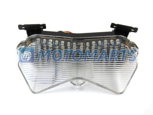 Clear led tail light for kawasaki zx 6r 6rr 636 z750s 03 04 with turn signal