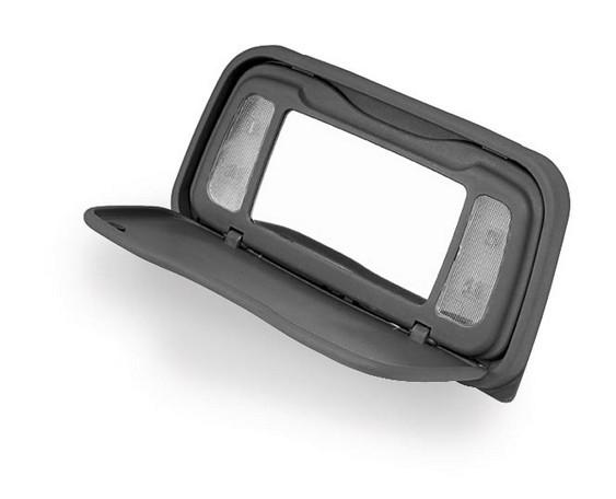 Show chrome lighted vanity mirror black for honda gl1800