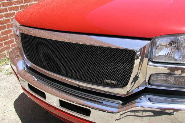 2003-2006 gmc sierra grillcraft black grille insert  mx-series grill gmc2013b