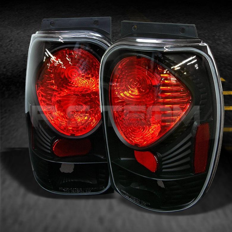 98-01 ford explorer mercury mountaineer sport suv black tail brake lights lamps