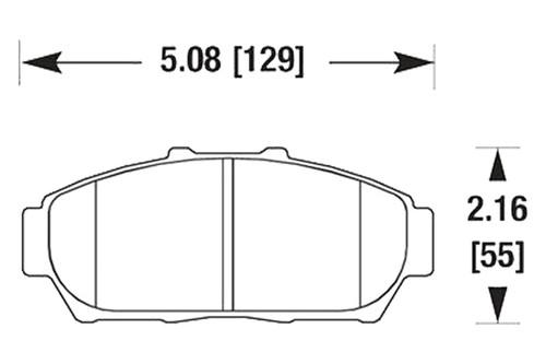 Hawk hb245n.631 - 1994 acura integra front brake pads