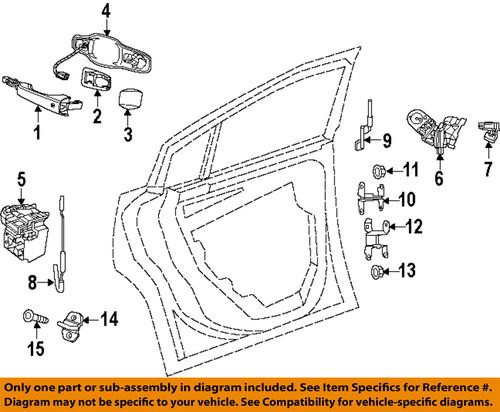 Mopar oem 4589914ad lock & hardware-rear door-latch