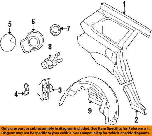 Dodge oem 68035431ac quarter panel