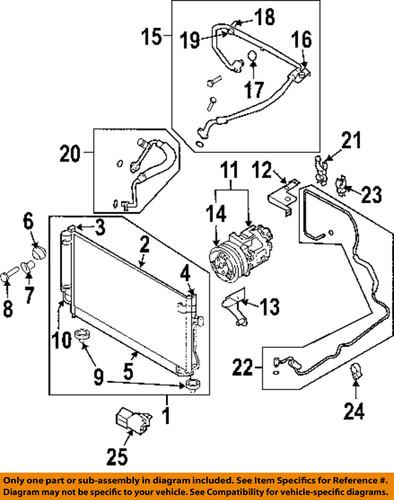 Subaru oem 73210sa012 a/c condenser