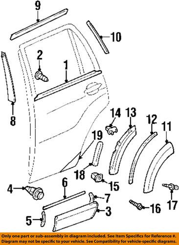 Toyota oem 6785742010c0 exterior-rear-flare protector