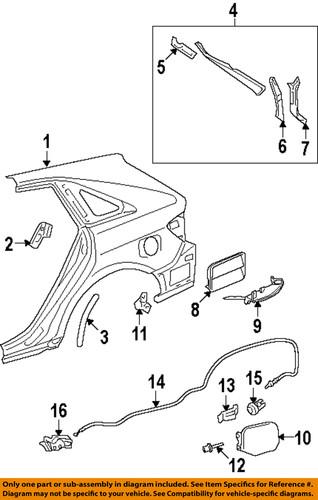 Toyota oem 629640t010 quarter panel-retainer plate