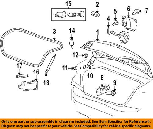 Mopar oem 68140498ab trunk lid-latch