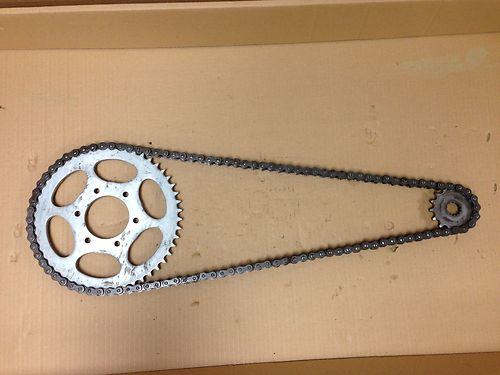 Nice used hdl did50 chain 110 link, front & sprocket 1981 suzuki gs550t gs 550 t