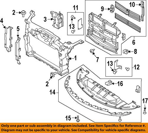 Ford oem dg1z8311a radiator support-air deflector