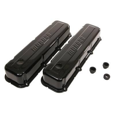 Moroso stamped aluminum valve covers 68141 ford 429/460 black powdercoated