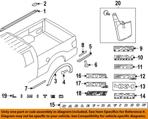 Ford oem 9l3z99291a40ba pick up box-upper molding