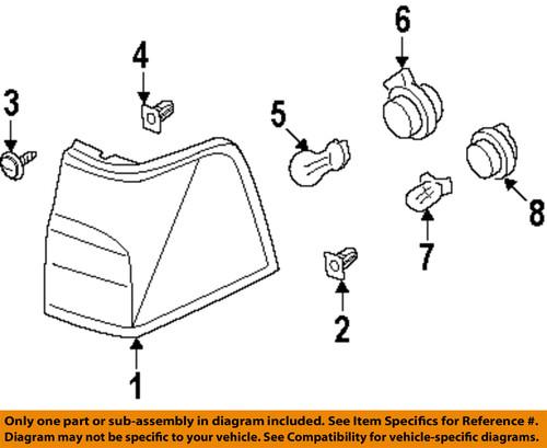 Lincoln oem 8l7z13405a tail lamp assembly