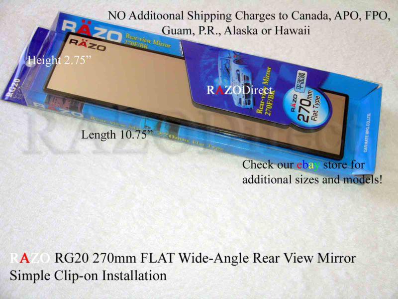 Razo rg20 270mm flat rear-view mirror  free shipping!! 