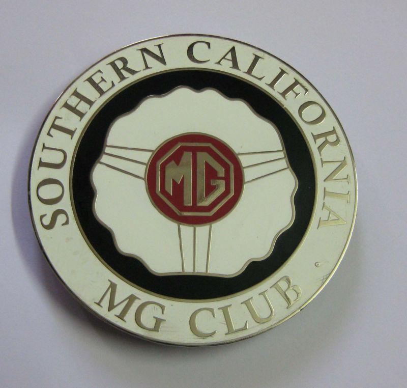 Southern california mg car club grill badge emblem logos metal enamled car badge