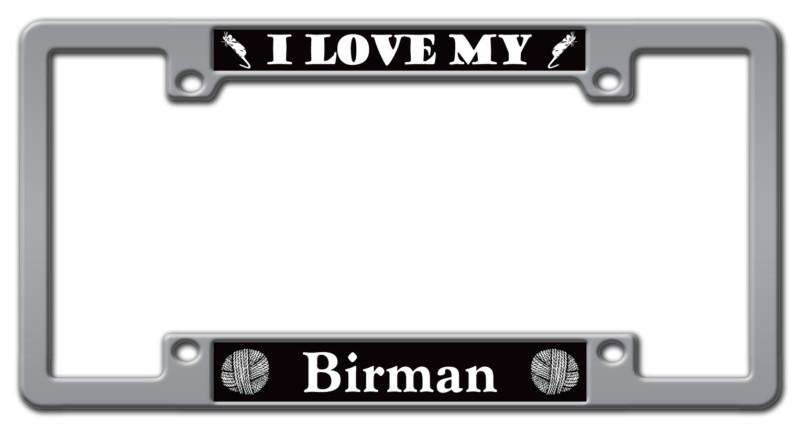 Birman cat custom preferred license plate frame