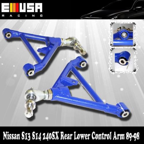 Rear adj. lower control arms  nissan 240sx 1989-1994 s13 1995-1998 s14 blue