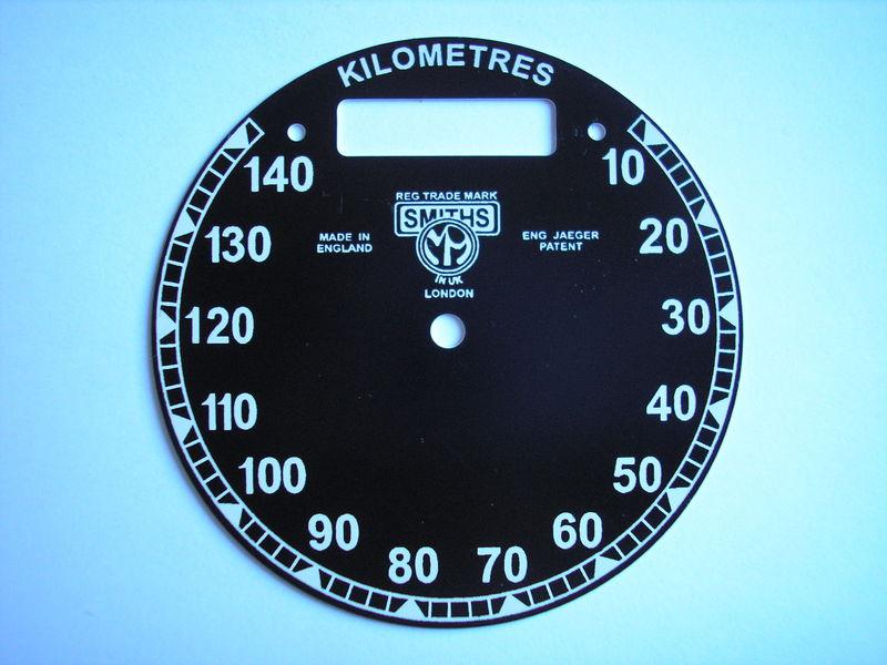 Smiths 3" chronometric speedo dial face 140 km/h.(1)