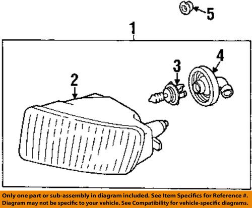 Toyota oem 8121060122 fog light-fog lamp assembly