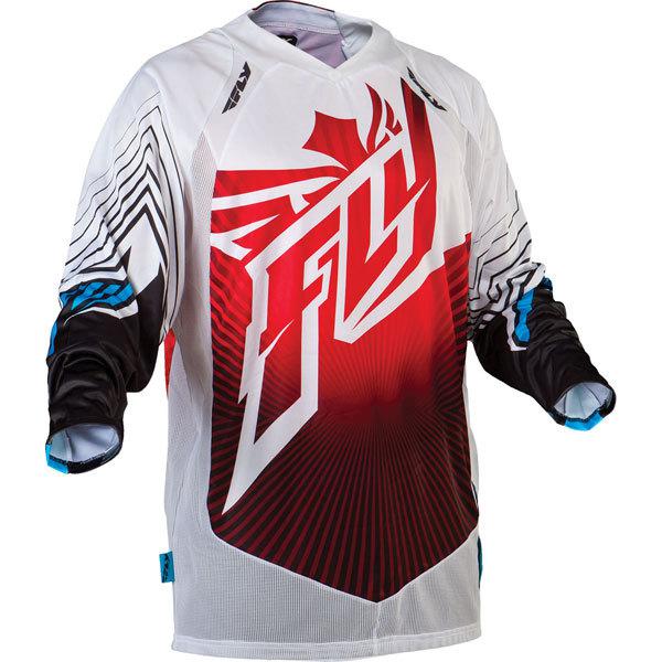 Red/white xl fly racing lite hydrogen jersey 2013 model