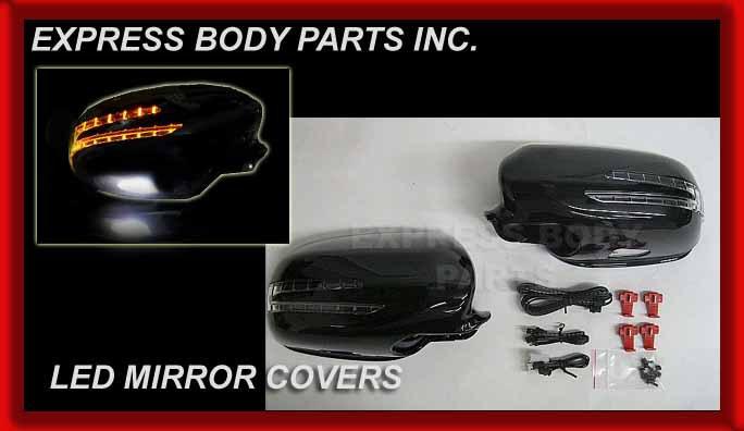 R171 slk 2009-2011 mercedes slk350 mirror covers led housing black sl 2010 sl550