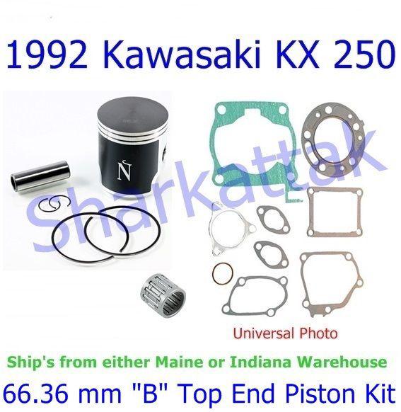 1992 kawasaki kx 250 namura 66.36 mm "b" top end piston kit 