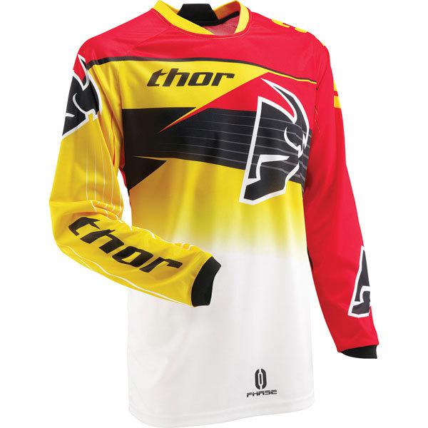 Yellow xl thor phase streak jersey 2013 model