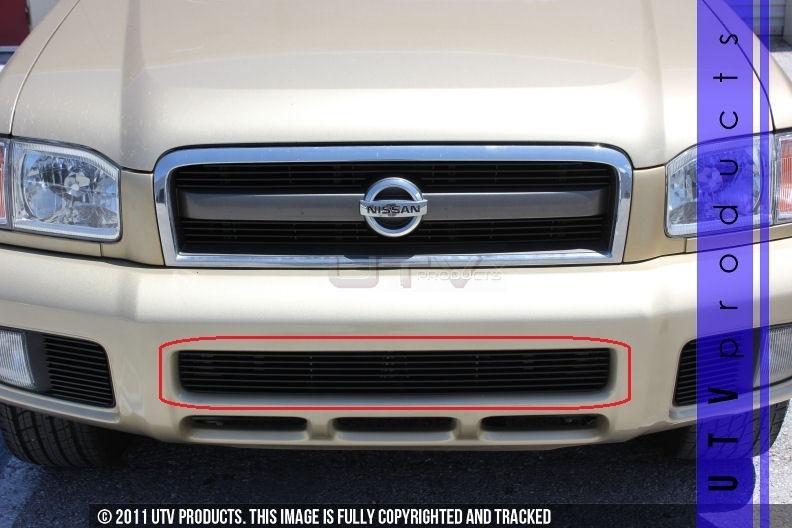 1999 - 2004 nissan pathfinder 1pc black bumper billet grille kit 