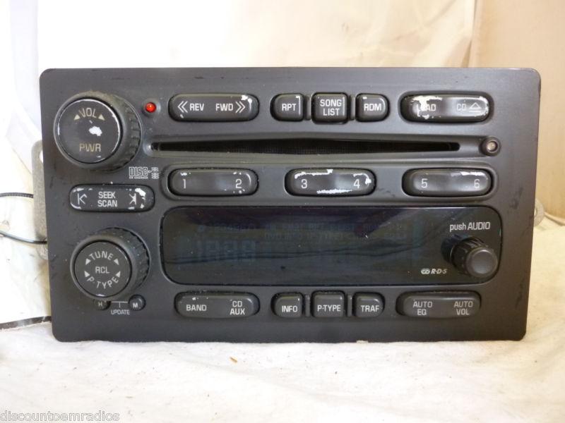 05-06 buick rainer chevrolet trailblazer bose radio 6 disc cd player 10359565 *