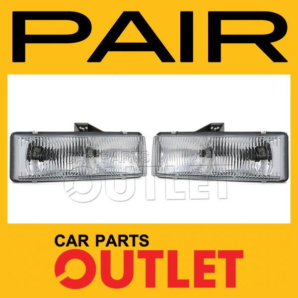 85-05 chevy astro head light lamp pair l+r w/o bracket