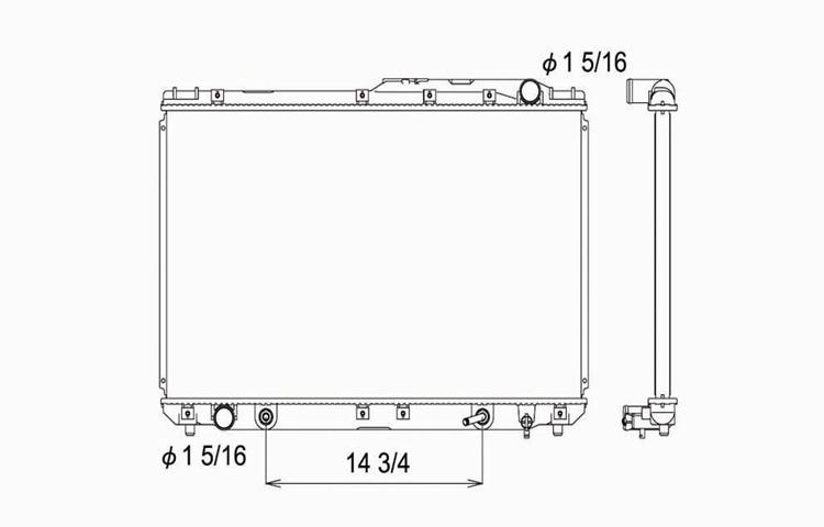 Replacement radiator 94-96 toyota camry lexus es300 auto / man 3.0 v6 1640020050