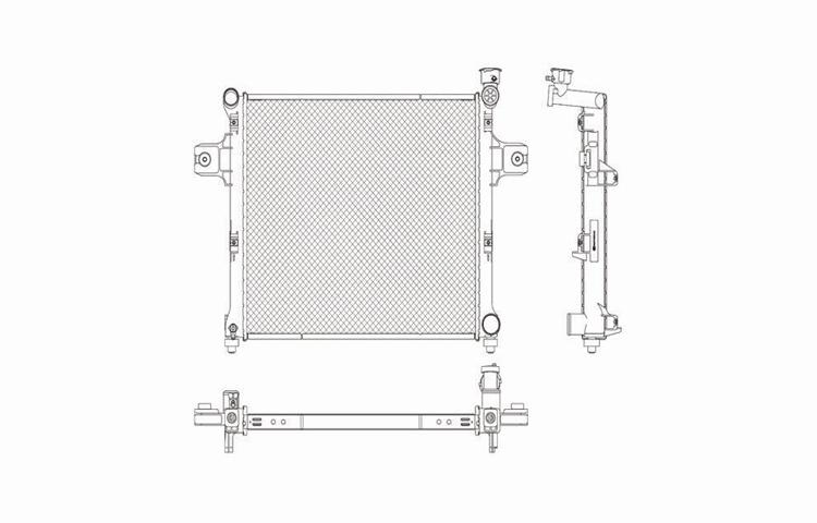 Replacement radiator jeep grand cherokee commander auto / man 5.7l v8 5516842ab