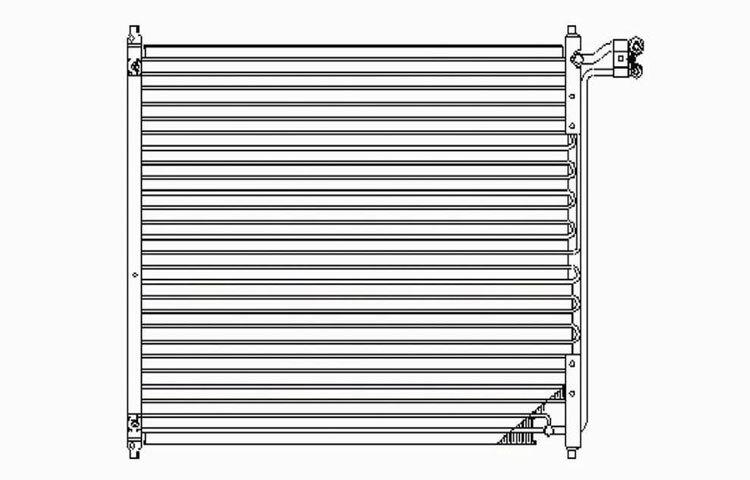 Replacement ac condenser serpentine type 1997-2007 ford econoline 6c2z19712aa